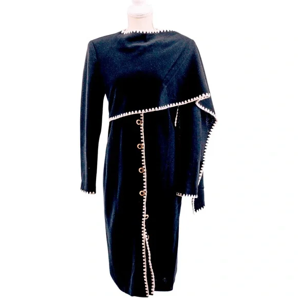 adrienne vittadini black dress 90s Black Ruffle Tank Dress